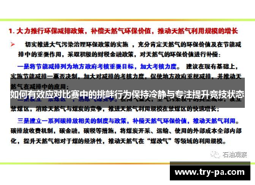 如何有效应对比赛中的挑衅行为保持冷静与专注提升竞技状态